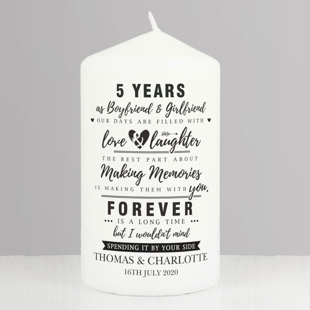 Personalised Anniversary Pillar Candle Extra Image 2